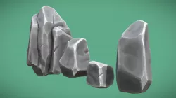 Hand-Painted Stylized Rocks (Low Poly)