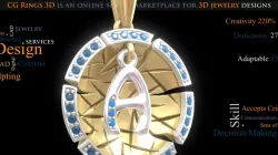 Jewelry. Pendant With Letter A - 3D CAD