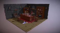 Low Poly Magic Room