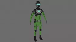 [Low Poly] Retro Sci-Fi Industrial Worker
