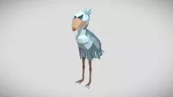 Low Poly Shoebill Duck