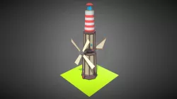 Low Poly Windmill Light House