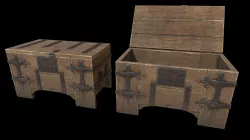Medieval wooden chest