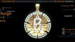 Pendant With Letter B - 3D CAD