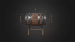 Pirate Wooden Barrel