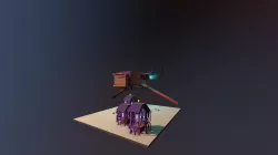 Purple tree moon landing