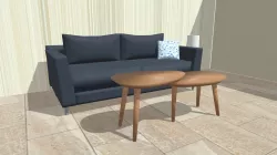 Sofa and table