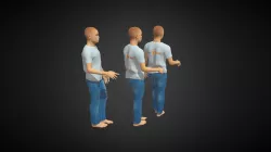 Three Males Exported from MakeHuman