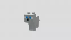 White minecraft cat