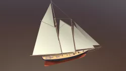 3D model sailing ship Quiet.