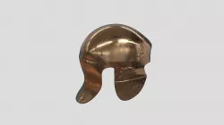 A Kings Battle Worn Gold Helmet