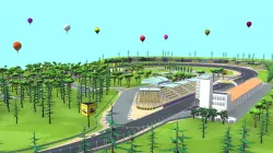 Cartoon Race Track - Oval