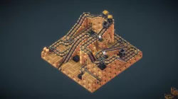 Cube World Rail System - PS - Isometric