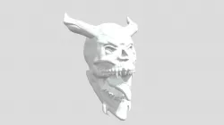Demon Skull Sculpture