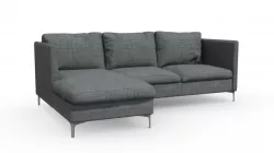 Gray L-Shaped Couch