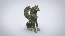 Griffon copper sculpture