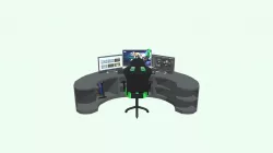 Low Poly Gaming Setup