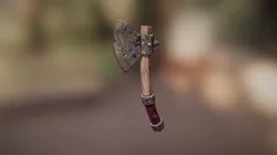 low poly PBR axe