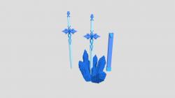 sao blue rose sword 3d models 【 STLFinder