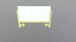spit protection counter display with clamps