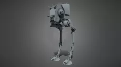Fast Low Poly Draft - AT ST from Star Wars