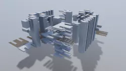 futuristic architecture block 002