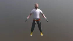 low poly engineer - mechanic - robot maker