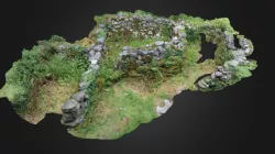 Stone ruins of a famine houses