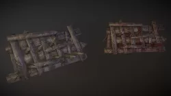 Wooden Spike Barricade