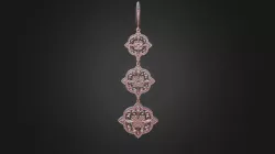 3D CAD Chandelier Earring