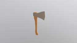 axe cartoon low poly