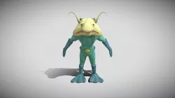 Blob Fish Man Retopo
