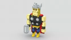 Classic Thor Voxel Art