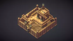Cube World Wood Block - PS - Isometric