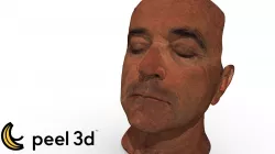 High Res human face scanned with peel 2-S