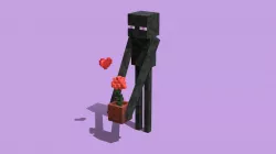 MINECRAFT ENDERMAN WITH FLOWER POT <3
