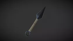 Ninja Kunai Knife (low-poly game weapon)