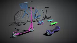 Urban Personal Transport Cartoon Simple Style