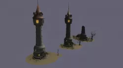 Wizard tower (new, old, ruined)