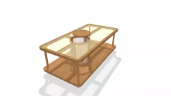 Cane Centre Table - option 2 B