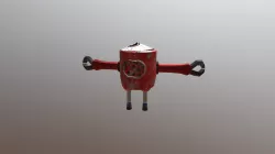 shooted old robot