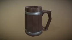 Wooden beer mug