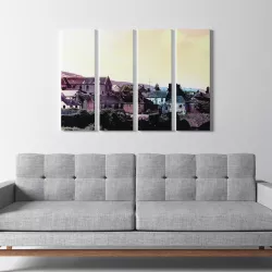 3D Printed Canvas - Old City Low-poly  3D model