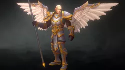Angelic Warrior Male Low-poly  3D model