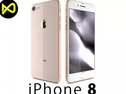 Apple iPhone 8 Gold  3D model
