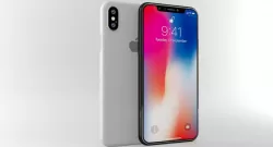 Apple iphone X White and Gray 3D model