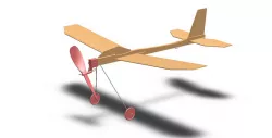 Balsa rubber band plane