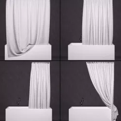 Bathtub curtains 3D model