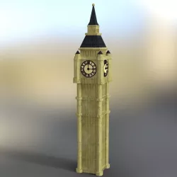 Big Ben for DAZ Studio Low-poly  3D model