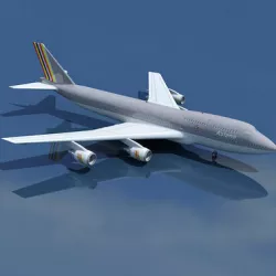 Boeing 747 Asiana 3D model